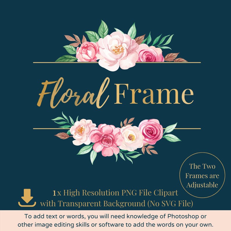 Download No Svg Watercolor Flower Circle Geometric With Flowers Clipart Pink Frames Clip Art Rose Wreath Roses Border Peach Floral Gold Frame Png Clip Art Art Collectibles Supermamalab Com