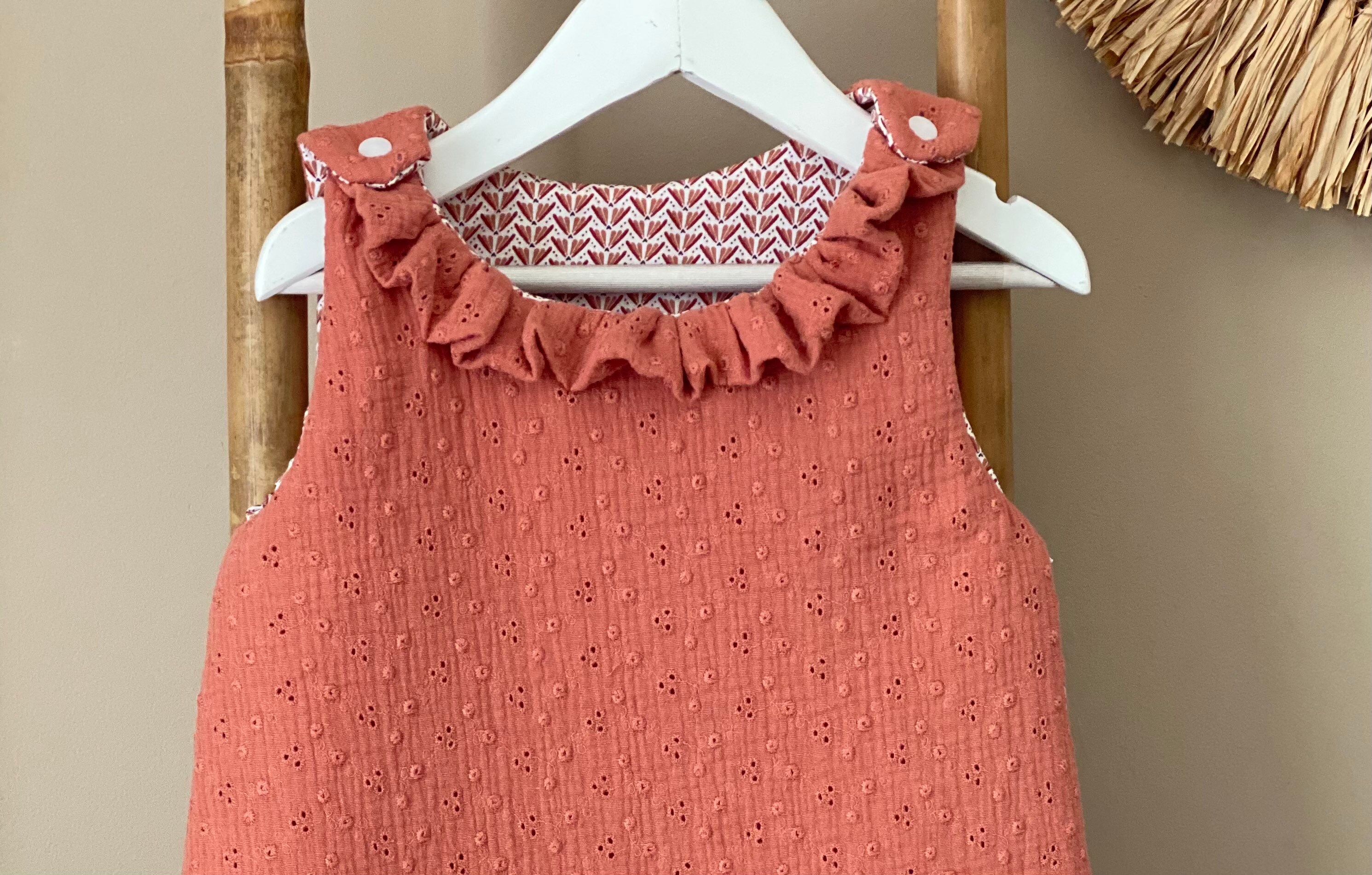 Gigoteuse Turbulette Terracotta Double Gaze de Coton Collection Victoire