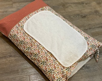 Double cotton gauze changing mat cover LOUISE Collection