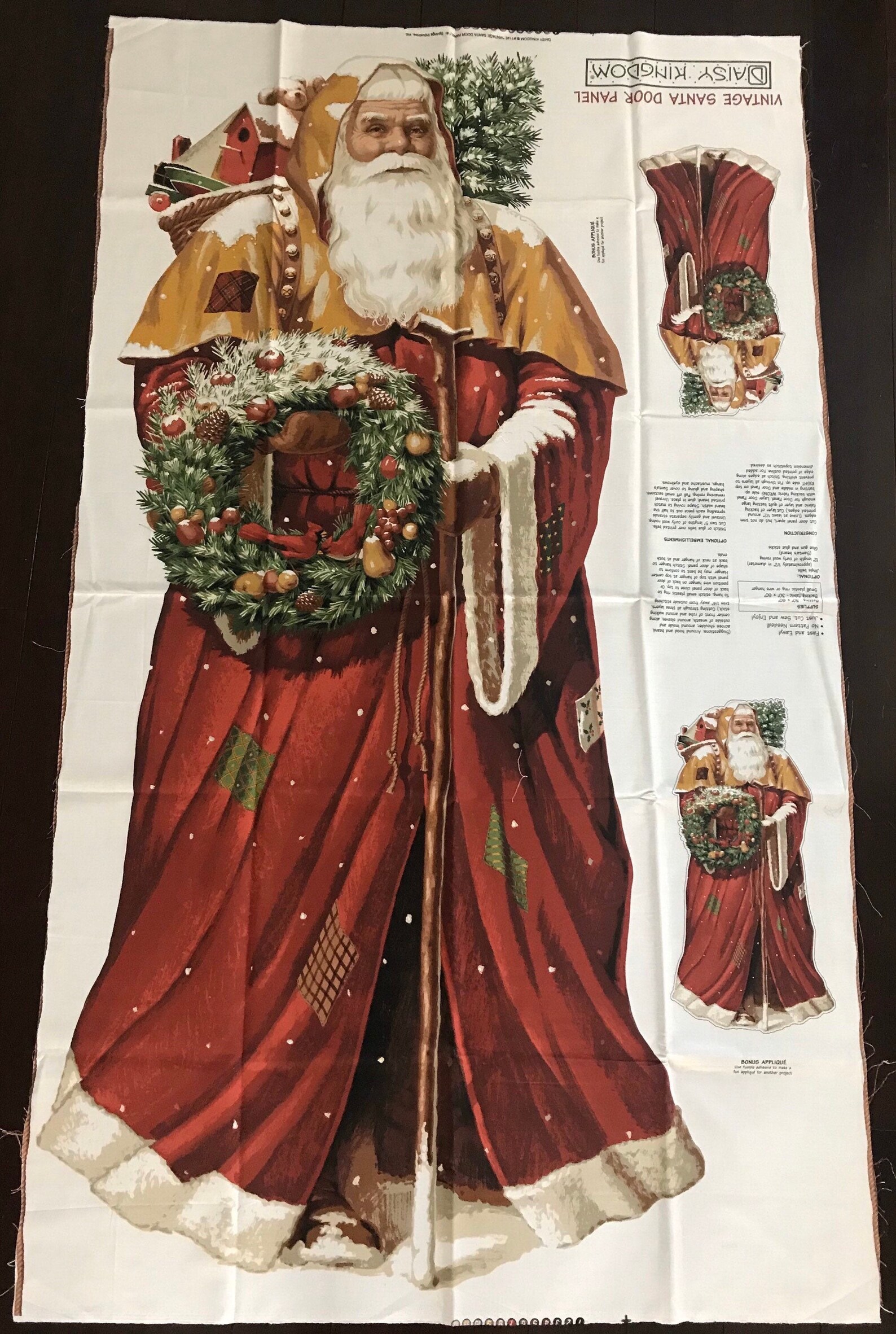 Vintage Santa Christmas Quilting Panels 100 Cotton Panels Christmas