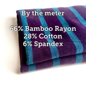 Natuurlijke jerseystrepen 66% bamboe/katoen – extra zacht – jersey – per meter – gecertificeerde stoffen
