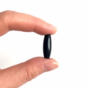 10 pieces - 2cm wooden black beads - extra large beads - shinny black beads - wodden beads