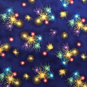 Feuerwerk Quilting Baumwollstoff - mehrfarbiger Feuerwerksstoff - Meterware