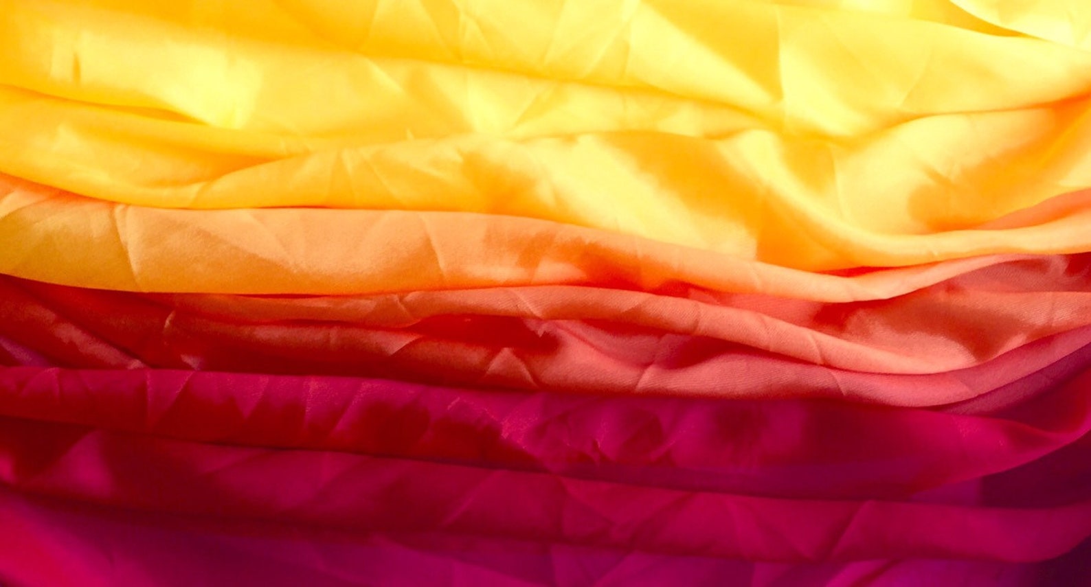 Shaded Yellow Orange and Red Satin Chiffon Fabrics Sheer | Etsy