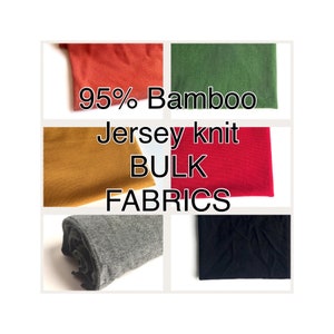 BULK 10-15-20 meters Natural 95% Bamboo Jersey - Extra soft - Jersey Fabric – Bulk knit fabric