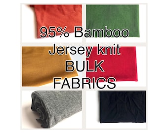 BULK 10-15-20 meter Naturlig 95% bambujersey - Extra mjuk - Jerseytyg – Bulkstickat tyg