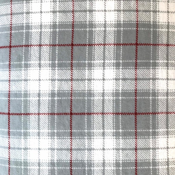 Grey plaid 100% cotton flannel fabrics - cotton flannelette