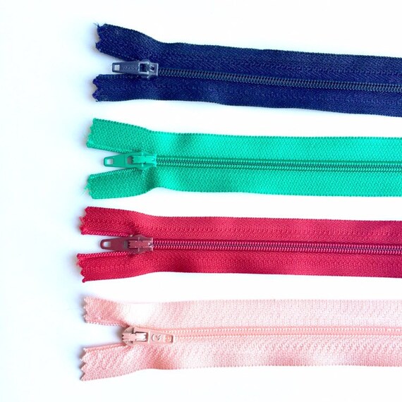9 inches/23cm Zipper navy zipper green zipper red Etsy