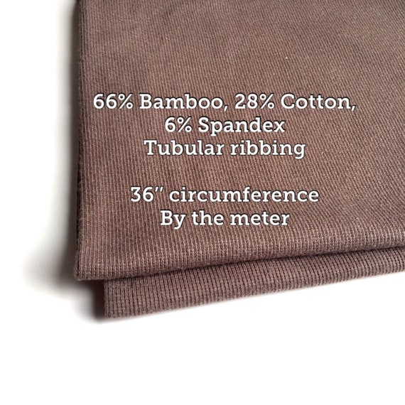 StrickSCHLAUCH Natur 66% Bambus/Baumwolle Stretch Schlauch ribbing Stoffe -  extra weich - Naturstoffe - Meterware - Etsy.de