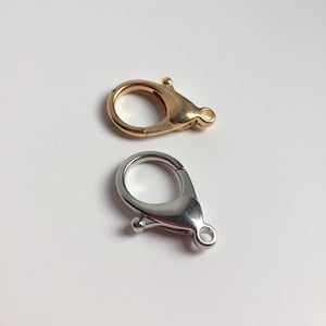 1 piece of sterling silver Extra large Lobster clasps hooks 35mm -Connector Charm Finding -Trigger Clasp- Open Jump Ring - Gold silver