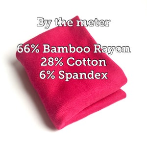 Natural 66% Bamboo/Cotton Stretch Rib - extra soft - natural fabrics - certified fabrics - By the meter