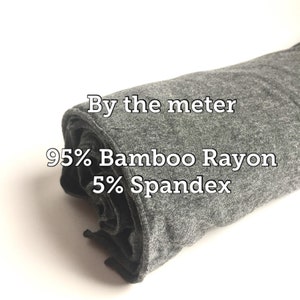 Natural 95% Bamboo Jersey - Extra soft - Jersey Fabric – By the meter - grey jersey knit