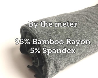 Natural 95% Bamboo Jersey - Extra soft - Jersey Fabric – By the meter - grey jersey knit