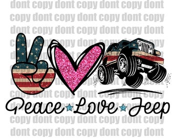 Peace Love Jeeps Etsy