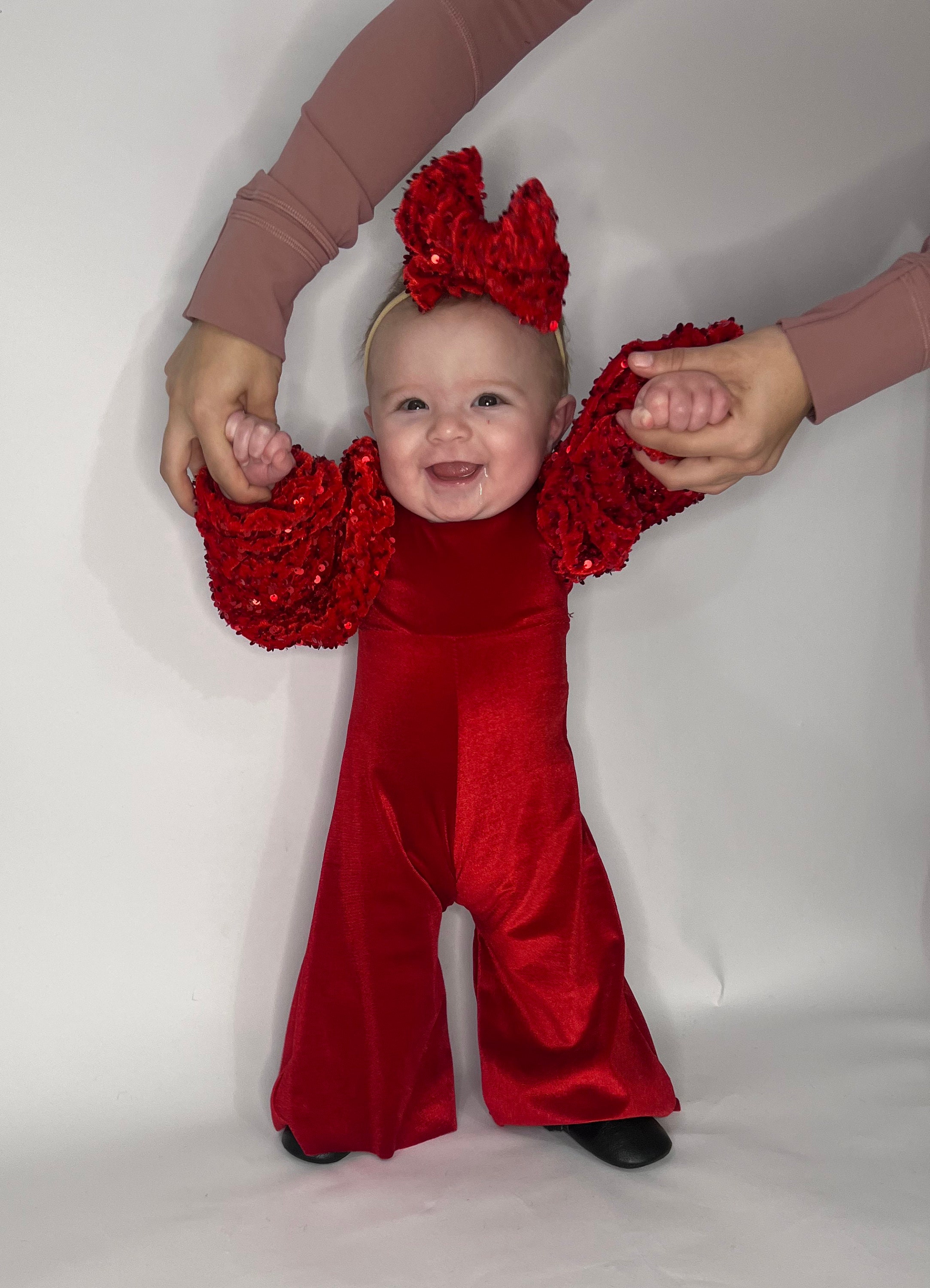 Shimmery Jumpsuit - Red - Kids