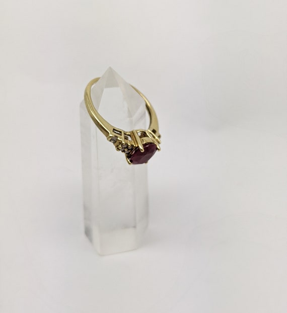 Vintage Ruby & Diamond Ring in 9ct Gold - image 6