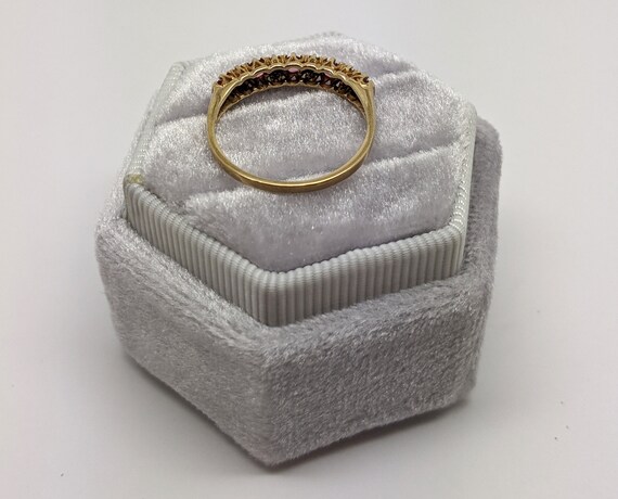 Vintage Ruby and Diamond Stackable Ring 9ct - image 3