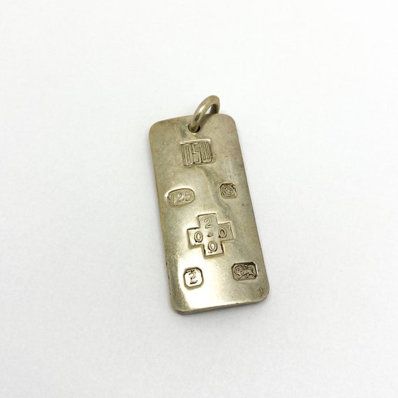 Vintage Chunky Solid Silver Hallmarked Ingot - image 2