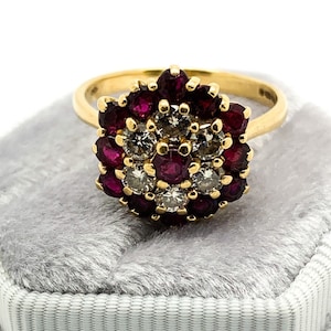 Vintage Ruby & Diamond Ring in 18ct Gold