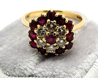 Vintage Ruby & Diamond Ring in 18ct Gold