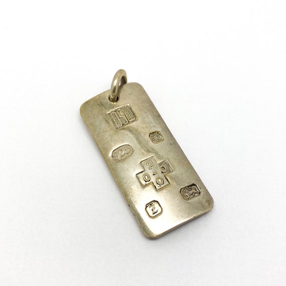 Vintage Chunky Solid Silver Hallmarked Ingot - image 1