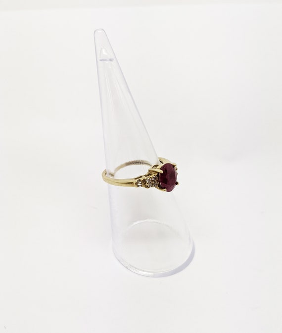 Vintage Ruby & Diamond Ring in 9ct Gold - image 3