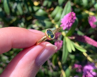 Vintage Natural Peridot Stacking Ring