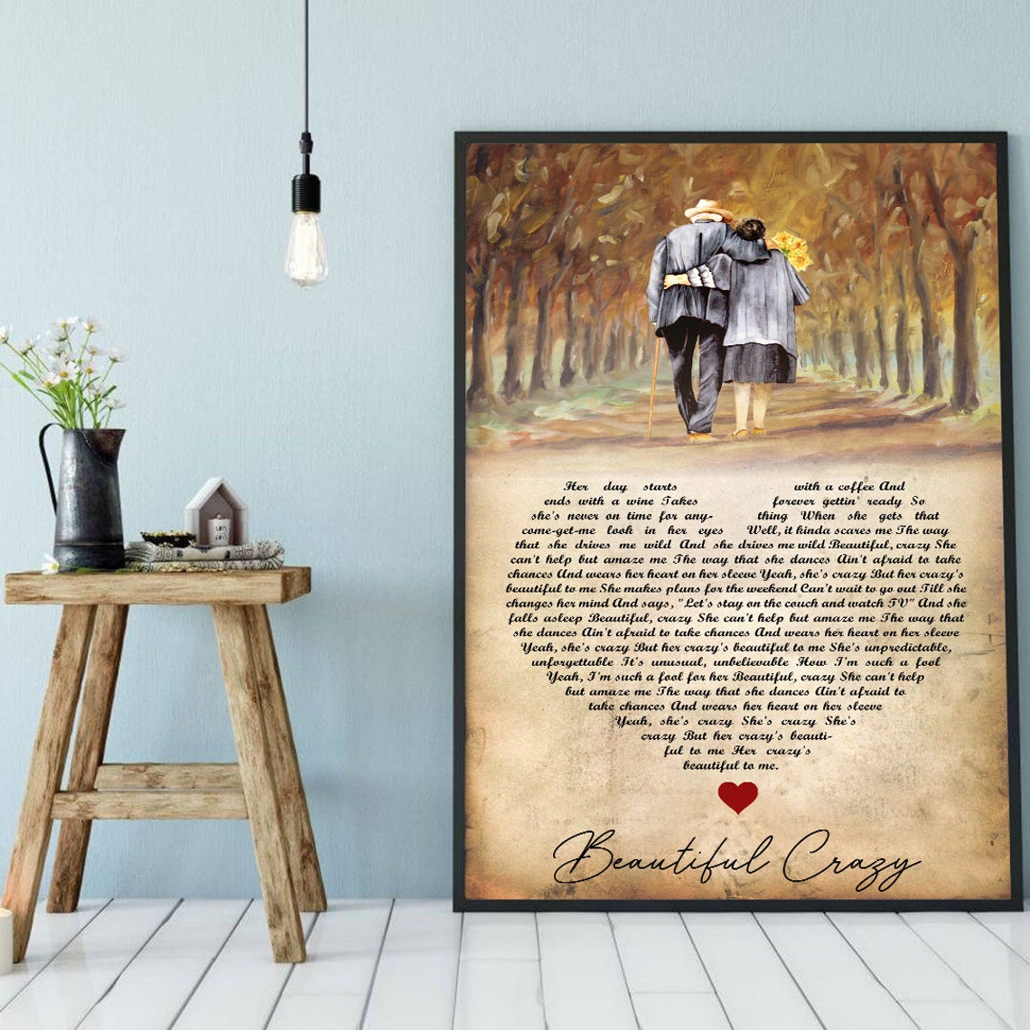 Luke Combs Beautiful Crazy Lyrics Poster Song Lyrics Art | Etsy