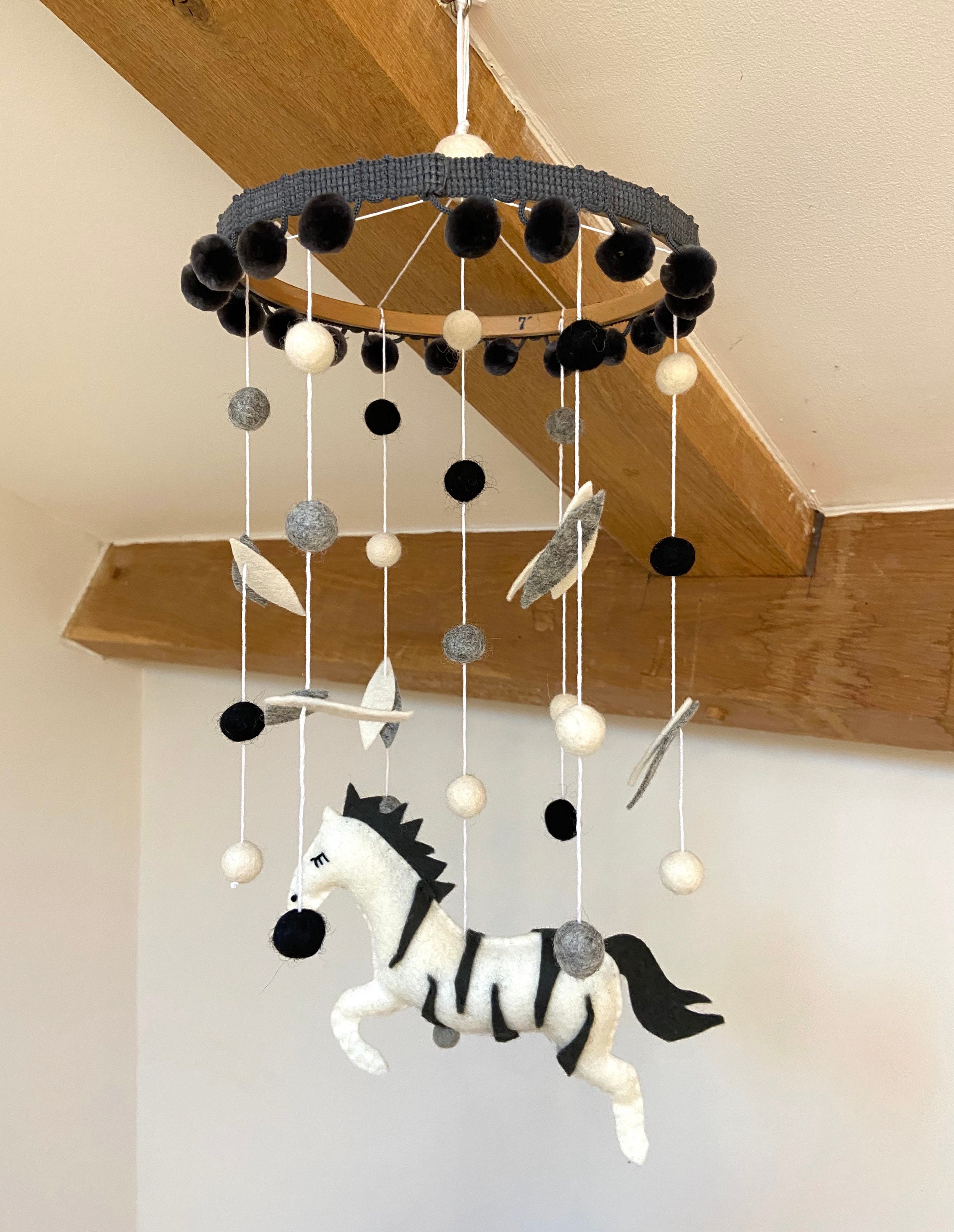 Zebra Safari Baby Cot Mobile Hanging Made to Order Etsy