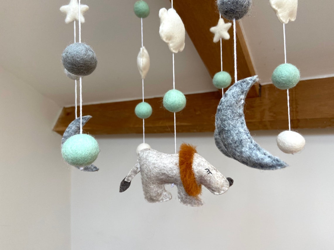 Stern Mond Wolke Löwe Safari Baby Bett mobile Kinderzimmer ...