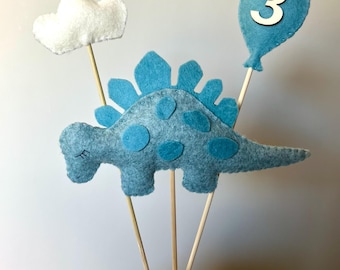 Dinosaur Cake Topper, Personalised Birthday Cake Decoration, Made to Order