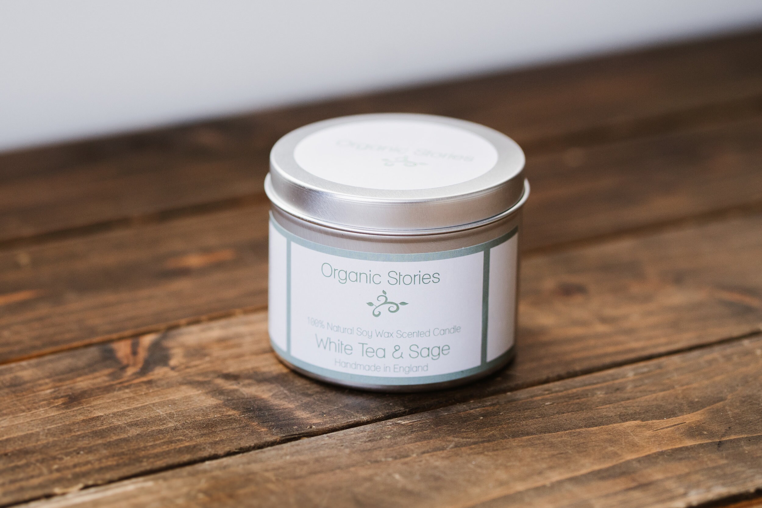 White Tea & Sage Handmade Soy Wax Scented Candle Hand Poured Etsy