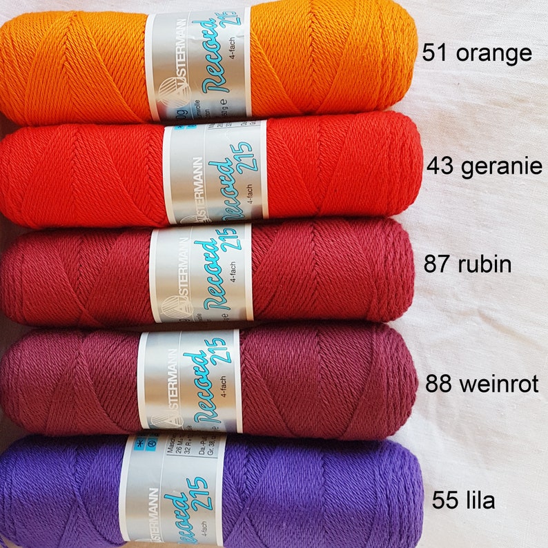 Austermann RECORD 215 4fach reine Baumwolle zum Häkeln und Stricken Sommergarn Baumwolle für Kinderkleidung und Sommermode Topflappengarn Bild 3