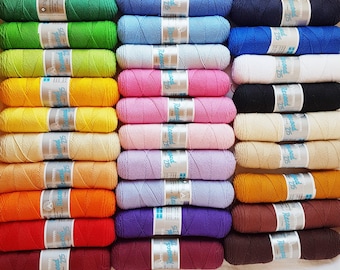 Austermann RECORD 215 4fach reine Baumwolle zum Häkeln und Stricken Sommergarn Baumwolle für Kinderkleidung und Sommermode  Topflappengarn