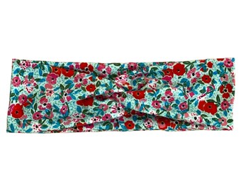 Spring Meadow Headband/ Floral Headband/ Knotted Headband/ Women's Headband/ Nurse Headband/ Turban Headband/ Yoga Headband/ Boho Headband