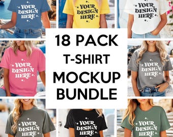 Bella Canvas 3001 mockupbundel, 3001 T-shirtbundel, Bella Canvas Model Mockup Hele Sectiebundel, Lifestyle Mockups, Trendy Shirt Mocks