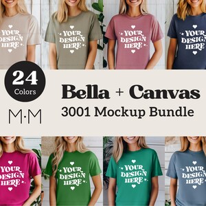 Bella Canvas 3001 Mockup Bundle, 3001 Tshirts Bundle, Bella Canvas Model Mockup Whole Section Bundle, Lifestyle Mockups, Trendy Shirt Mocks