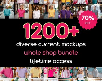 Whole Shop Mockup Bundle Diversity Mockup Bundle Full-Access Digital Mock Ups Diverse Mockup Bundle Mockup Pack Mockup Collection Diverse