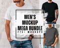 Men's Mockup Mega Bundle Tshirt Men Bella Canvas 3001 Mockup Gildan 5000 T-shirts Men Mockup Bundle Gildan Model Mockup 270+ Mockups