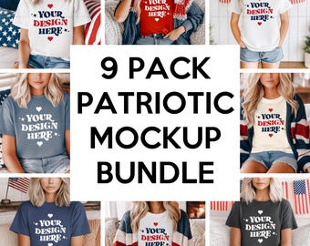 Comfort Colors C1717 Shirt Mockup Bundle, 4th July Patriotic Trendy Model Mockup, Fourth of July Mockup, Patriotic Mock Up, C1717 Mockup