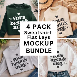 Gildan 18000 Mockup Bundle Green Gildan Mock up Bundle Sand Gildan Sweatshirt Mockup Gildan 18000 White Gildan Folded Sweatshirt Mock Ups