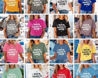 Bella Canvas 3001 mockupbundel, 3001 T-shirtbundel, Bella Canvas Model Mockup Hele Sectiebundel, Lifestyle Mockups, Trendy Shirt Mocks