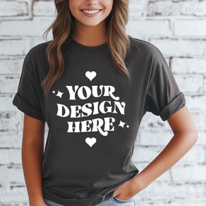 Pepper Comfort Color C1717 Tshirt Mockup, Pepper Clothing Mock Up C1717 Shirt Mock-up, Tshirt Model for Mockups, Casual Shirt