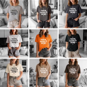 10 Colors Bella Canvas 3001 Mockups, TShirt Mockup Bundle, 3001 Bella Canvas Bundle, POD Mockup, Best Print on Demand T-Shirt Mockup Bundle