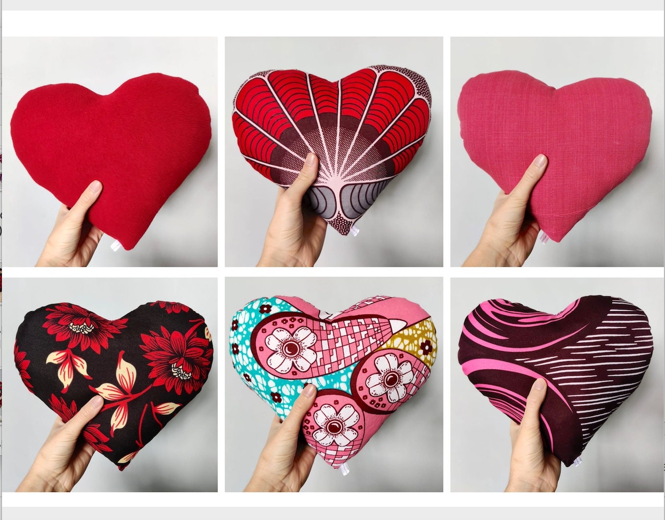 Heart Cushion Heart Shaped Handmade Pillow Anniversary Red Etsy