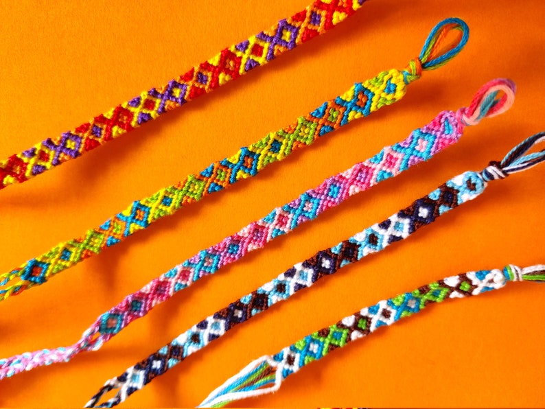 Woven Bracelets Handmade Friendship Bracelets One Size Fits Etsy UK