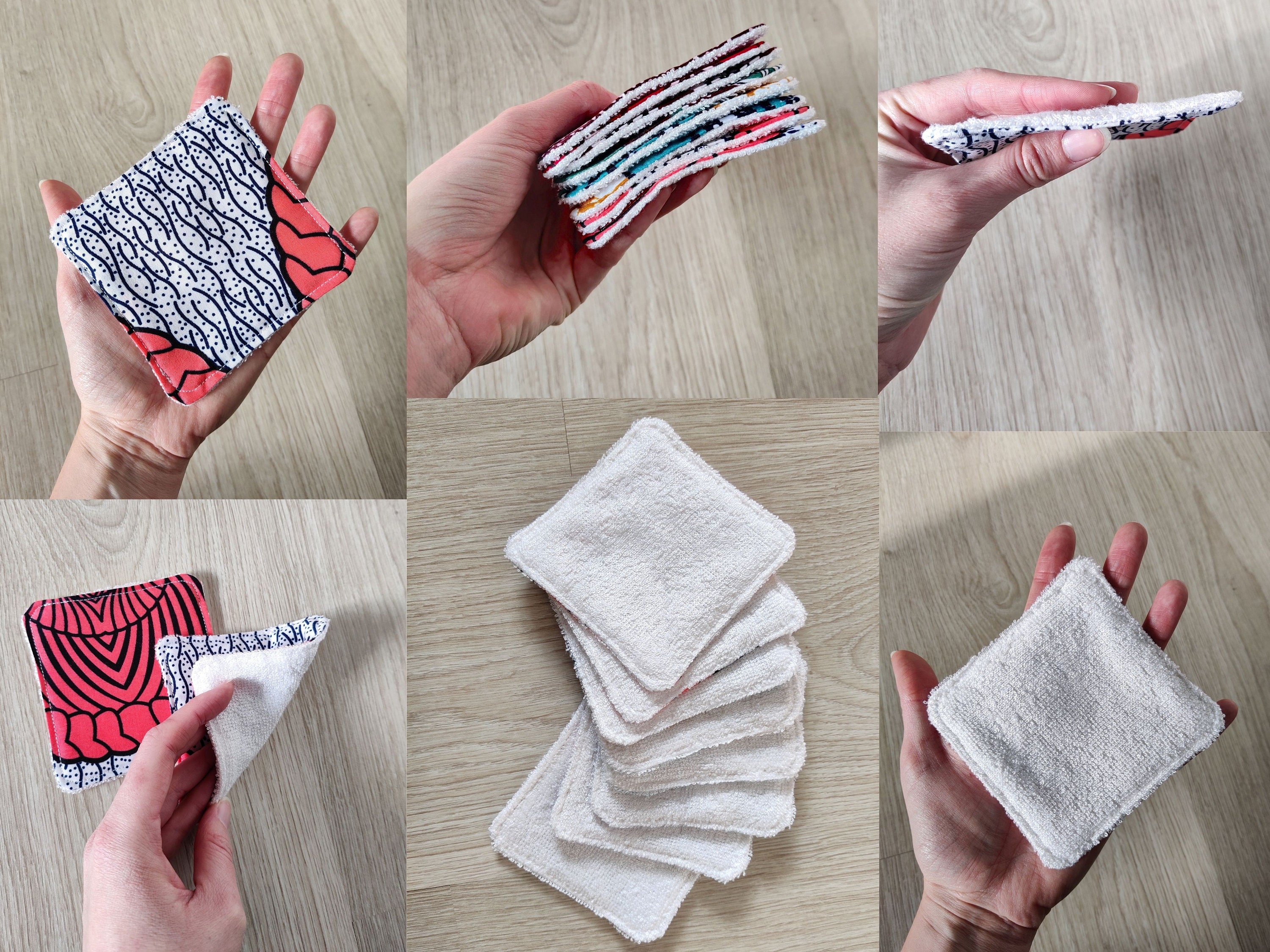 Make Up Removal Pads Handmade Reusable Bamboo Terry Towelling Etsy