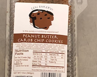 Zen Bakery Peanut Butter Carob Chip Cookies