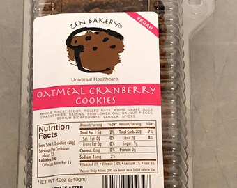 Zen Bakery Oatmeal Cranberry Cookies
