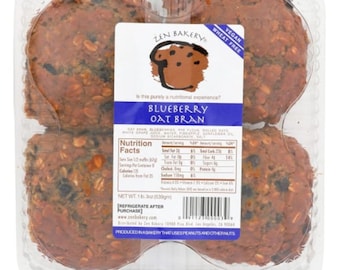 Zen Bakery Blueberry Oat Bran Muffins (4-Pack) - Zen Bakery Muffins